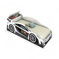Cama Juvenil Carro Com Baú Branca