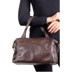 Bolsa de couro liso grande Aurora