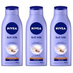 Kit C/03 Nivea Body Soft Milk Loção Hidratante 400ml