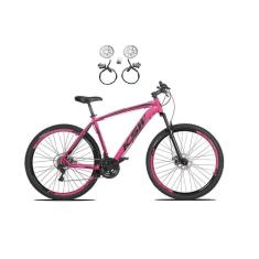  Bicicleta Aro 29 Ksw Xlt 24v Freios Hidráulicos Garfo Suspensão Mtb - Rosa