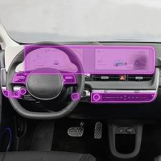 LAVIYE Tela LCD do carro do console central Película protetora rádio GPS navegação transparente TPU, para Hyundai IONIQ 5 2022-2023