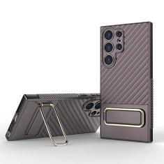 Estojo com suporte magnético para Samsung Galaxy S23 Ultra S23 Plus S23 A14 5G A13 Lente à prova de choque Protetor de câmera Wave Phone Cover,Café,Para Samsung S23