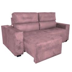 Sofa Dois Lugares 2 Metros Retratil e Reclinavel Rick Rosa