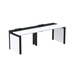Escrivaninha Corporativa para 2 Pessoas 120x79,2cm Pscpp120 Branco/Preto