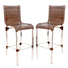 2 Banquetas Alta Haiti Em Alumínio Para Cozinha Bar Edícula Pedra Ferro