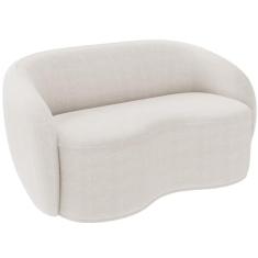 Sofá 3 Lugares 180cm Sala de Estar Living Oscar K01 Bouclê Creme - Lyam Decor