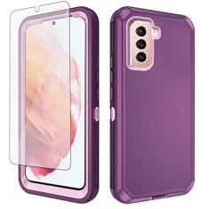 Asuwish Capa de telefone para Samsung Galaxy S21 Glaxay S 21 5G 6,2 polegadas com protetor de tela de vidro temperado e capa de celular híbrida, resistente, à prova de choque, rígida, acessórios de