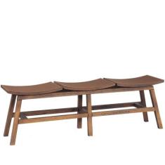 Banco Decorativo para Varanda Cozinha 3 Lugares Eden 149cm Madeira Mac
