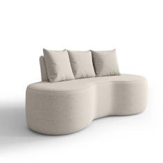 Sofá Orgânico Curvo 1,60m 2 Lugares com Almofadas Ibiza Bexs - bexs es