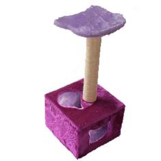 Arranhador Para Gatos Com Toca Roxo Com Lilás