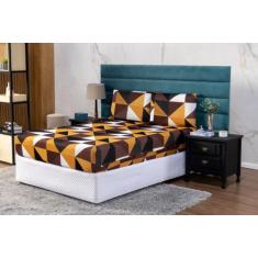 Jogo De Lençol 3 Peças Casal Com Elastico Malha Gel Estampado Varias C