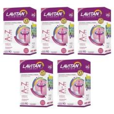 Kit 5uni Lavitan A-Z Mulher (5x 90 comprimidos) - CIMED