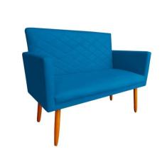 Namoradeira Maitê Decorativa 2 Lugares Suede - Maitê Moda Casa, Azul R