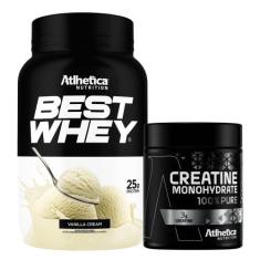 Best Whey Isolado Hidro 3W Baunilha 900g Creatina Atlhetica - Atlhetic