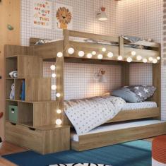 Treliche Infantil com Escada Nicho e Gaveta Linha Infanto BI005 Comple