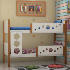 Beliche Solteiro Star - Branco Com Castanho Claro