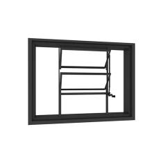 Janela Basculante Em Aço Sem Grade 80x60 R120 Tradição - Cinza