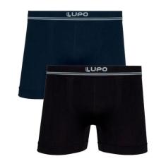Cueca Lupo Boxer Microfibra Sem Costura 436-088 C/2, Marinho, Preto, P