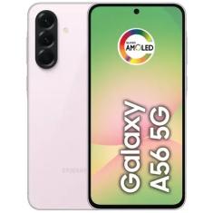 Smartphone Samsung Galaxy A56 256gb - Rosa, 5g, Câmera Tripla 50mp, Ram 8GB, Tela 6.7"