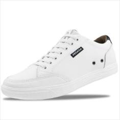 Tênis Casual Masculino Pegada em Couro Calce Fácil-Masculino