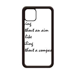 Capa para celular Apple com citação People Must Live with an Aim para iPhone 11 Pro Max