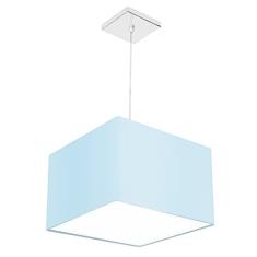 Lustre Cupula Pendente Dome Quadrado 30x20cm Azul