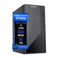 Computador Fácil Intel Core I7 11700 11 Geração 8Gb Ddr4 Hd