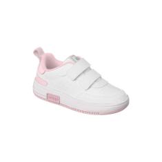 Tênis Infantil Feminino Ortopé Bliss Teen Fecho Duplo Branco e Rosa