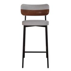 Banqueta Alloa Fixa com 4 Pés 50 X 44,7 X 163,5cm com 1 Unidade Cinza Claro/Whisky/Branco Epoxi