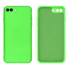 Capinha iPhone 7 e 8 Plus Proteção Câmera Silicone - GCM, Verde