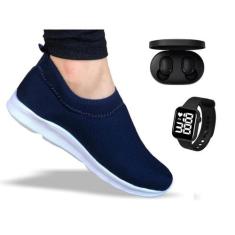 Tênis Meia Comfort Casual Macio Leve Calce Fácil Ortopédico Novo + Rel