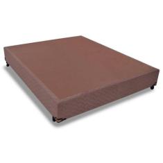 Cama Box Base Universal Viúva Suede Brown (128x188x25) - Probel