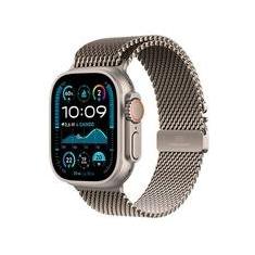 Apple Watch Ultra 2 GPS + Cellular, Caixa Natural de Titânio de 49 mm, Pulseira Natural Estilo Milanês de Titânio, Tamanho M - MX5R3BE/A