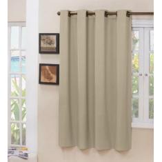 Cortina Blackout Tecido Bege 1,40x1,60 Janela Porta - LM Detona