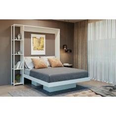 Cama Dobrável Casal Articulada CM8014 Branco - Tecno Mobili