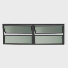 Janela de Alumínio Basculante 2 Seções 40x150cm Vidro Mini Boreal Plus Brimak