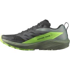 Salomon Sense Ride 5 Tênis de caminhada masculino, Guirlanda de louro/lagartixa verde, 39