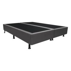 Base Box Para Cama Casal Queen 158x198cm Bipartido Liz S05 Sintético Cinza - Mpozenato