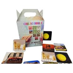 Jogo Da Memória 10 Pares Em Mdf Figuras E Texto Braille Alto - Coleção