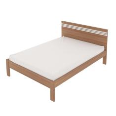 Cama de Casal Madeira CM8009 Amêndoa/Branco - Tecno Mobili