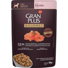 Ração Úmida GranPlus Gourmet Sachê para Cães Adultos Sabor Salmão - 10