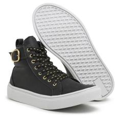 Botinha Sneaker Fivela Feminina Cano Baixo-Feminino