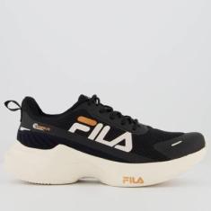 Tênis Fila Progress Lite Feminino Preto e Bege-Feminino
