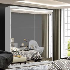 Guarda Roupa Solteiro com Espelho 2 Porta de Correr Lila Espresso