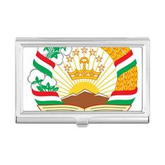 Porta-cartões com emblema nacional da Ásia do Tajiquistão