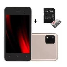 Celular E Lite 2 Dourado 32Gb 1Gb Ram + Cartão 64Gb Incluso - Multilas