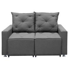 Sofá Retrátil e Reclinável 2 lugares Bariloche 1.80cm C/ Molas Linho Star Confort