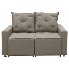 Sofá Retrátil e Reclinável 2 lugares Bariloche 1.80cm C/ Molas Linho Star Confort
