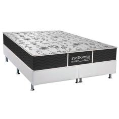 Cama Box Queen: Colchão Molas Probel Prolastic ProDormir Sleep + Base CRC Courano Branco(158x198)