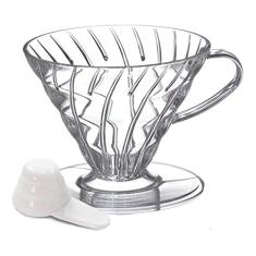 Suporte para filtro de café Hario V60, plástico, tamanho 01, transparente